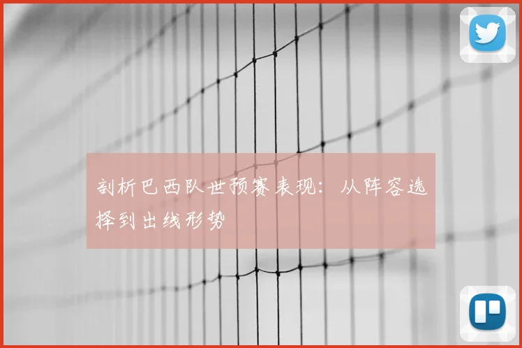 剖析巴西队世预赛表现:从阵容选择到出线形势